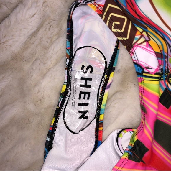 Shein abstract swimsuit. Size large. Brand new, never worn. - Picture 5 of 5